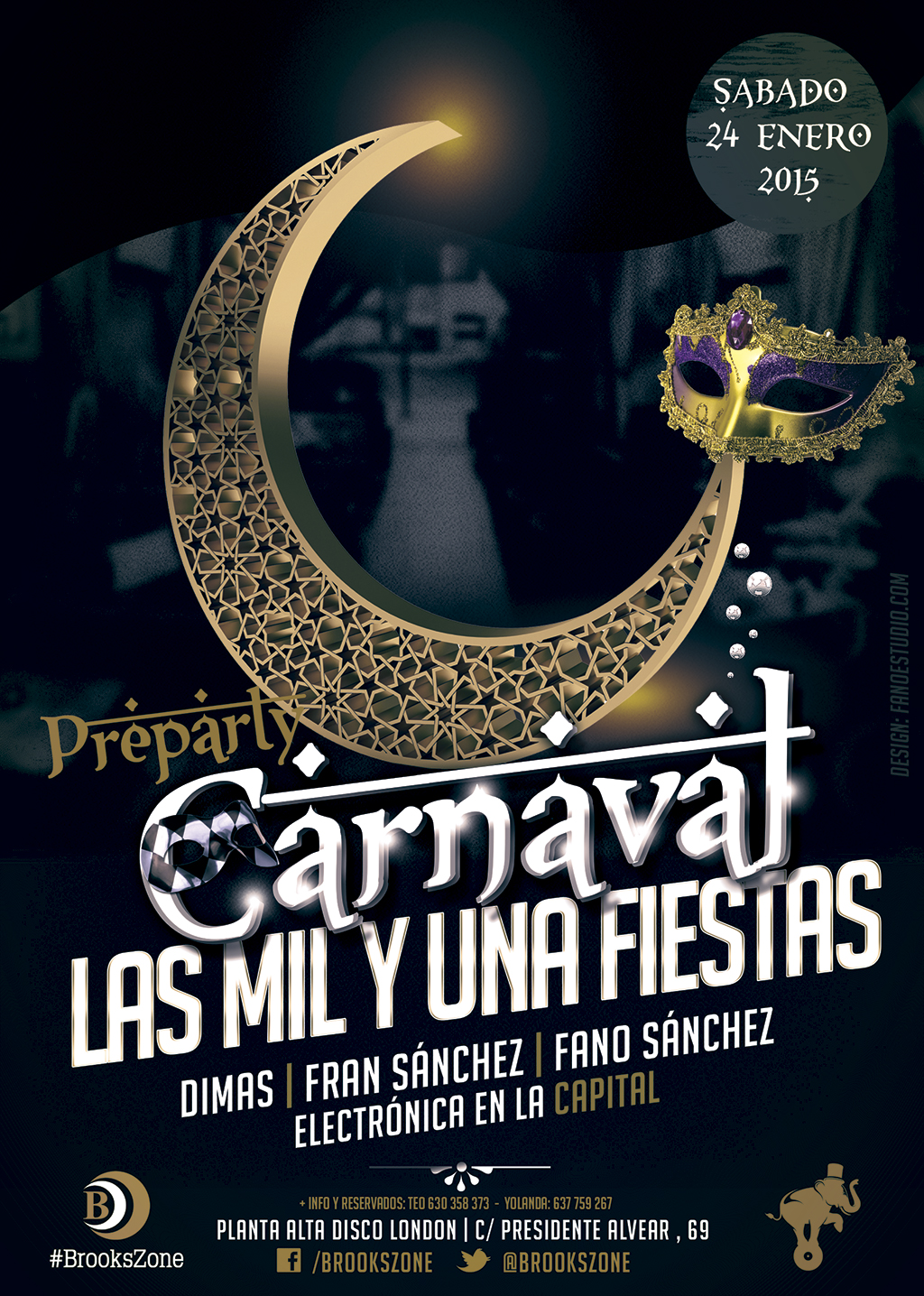 Fano Sánchez Carnival Preparty #BrooksZone Enero 2015