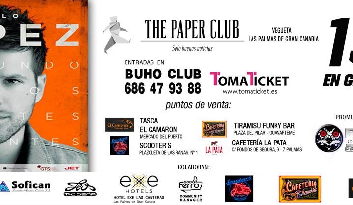 Concierto de Pablo López en The Paper Club