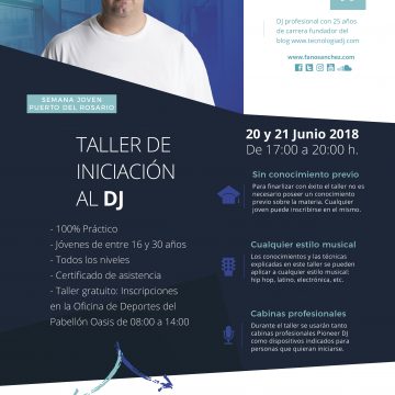 Entrevista Radio Sintonía Taller Iniciación al DJ en Puerto del Rosario (Fuerteventura) Junio 2018