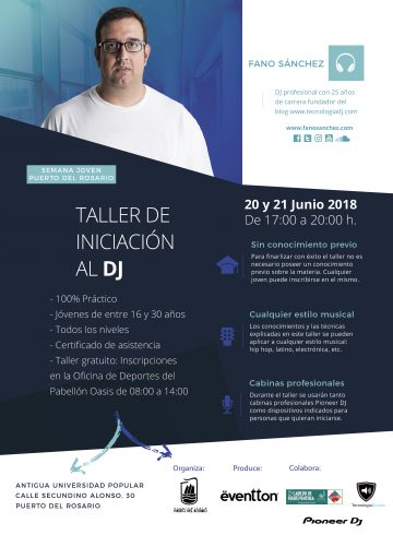 Taller DJ en Puerto del Rosario 20 Junio
