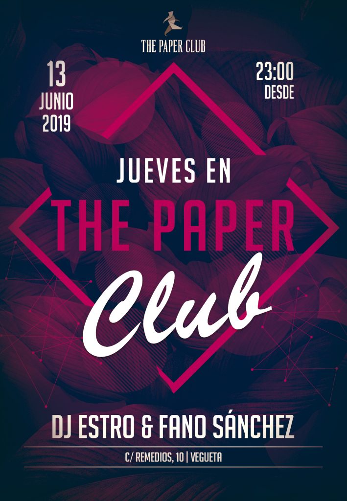 Cartel-The-Paper-Club-Fano-Sánchez-y-DJ-Estro-13-Junio-2019-web