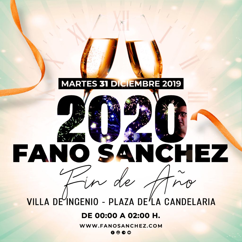 Cartel Fano Sánchez Fiesta Fin de Año 2019