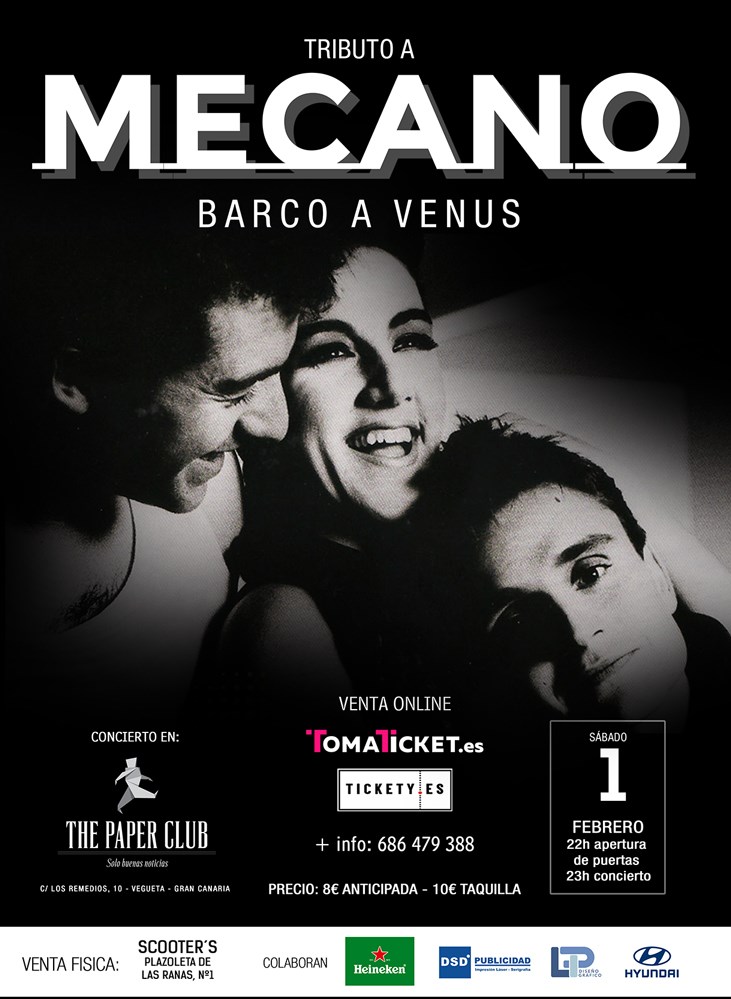 Tributo a Mecano The Paper Club 1 Febrero 2020