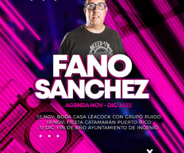 Fano Sánchez – Agenda Noviembre y Diciembre 2022