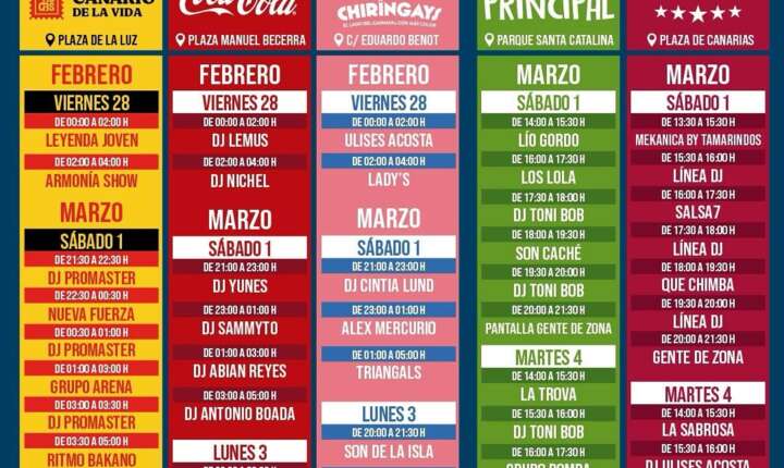 Noche de los 90s Carnaval Las Palmas G.C.